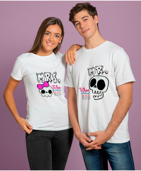 Camiseta Pareja Calavera
